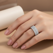 Cinco Eternal 925 Sterling Silver Half Eternity Ring